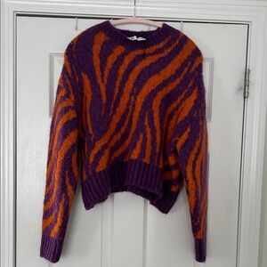 Zara Purple and Orange Sweater size Medium